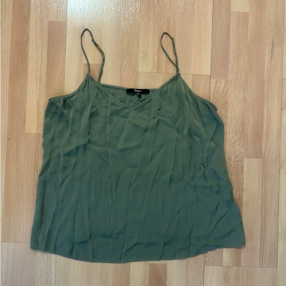 Quince Olive Green Spaghetti Strap Camisole